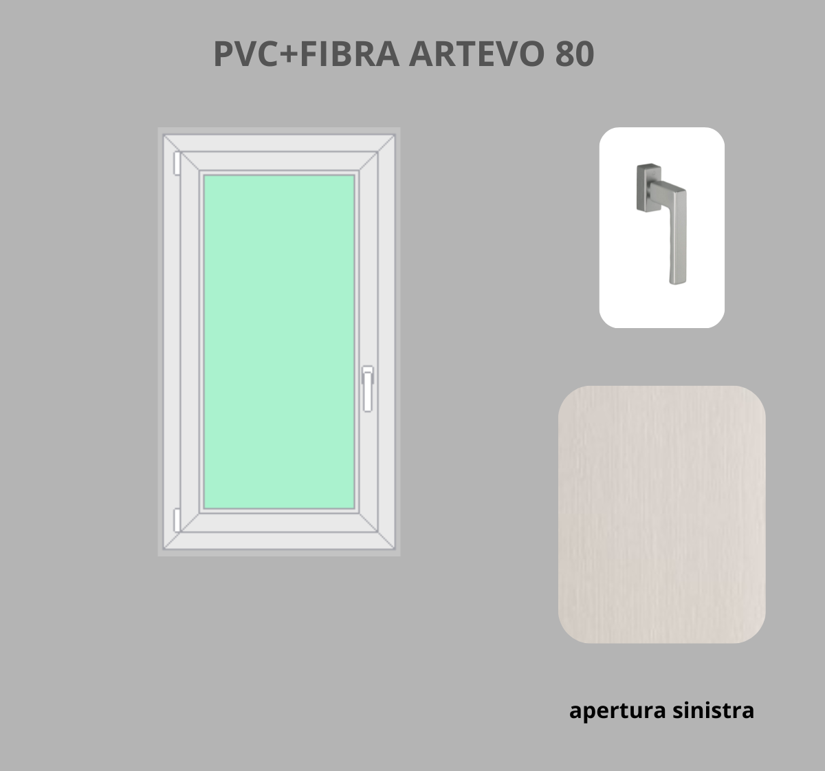 Finestra PVC + FIBRA 1 anta