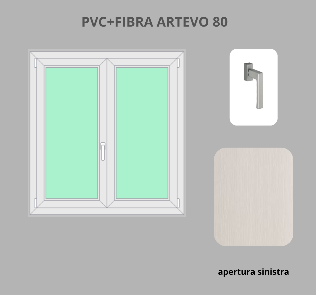 Finestra PVC + FIBRA 2 ante
