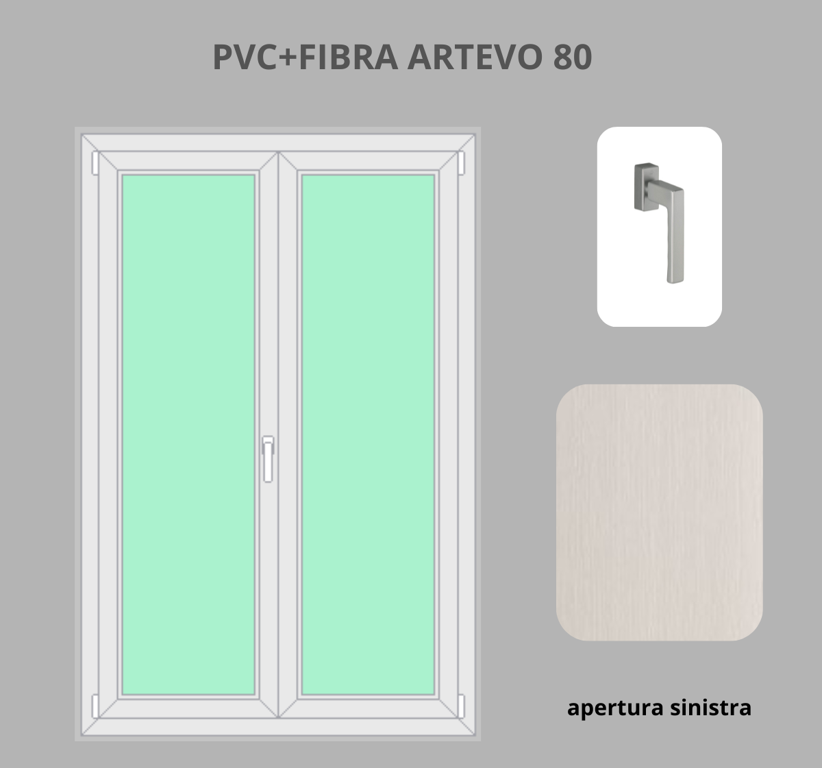 Portafinesta PVC + FIBRA 2 ante