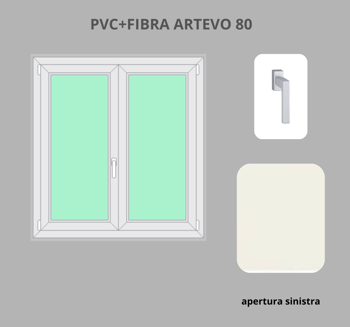 Finestra PVC + FIBRA 2 ante