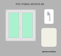 Finestra PVC + FIBRA 2 ante