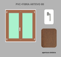 Finestra PVC + FIBRA 2 ante