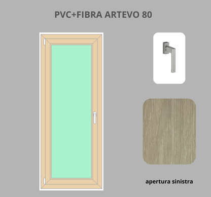 Portafinesta PVC + FIBRA 1 anta