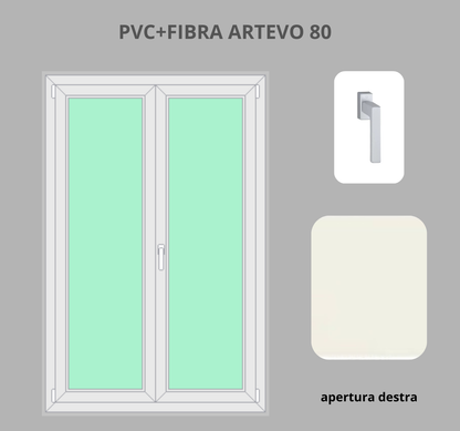 Portafinesta PVC + FIBRA 2 ante