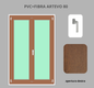 Portafinesta PVC + FIBRA 2 ante