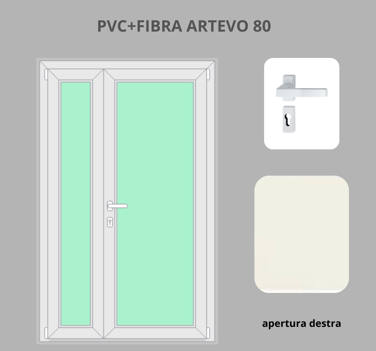 Portoncino PVC + FIBRA 2 ante