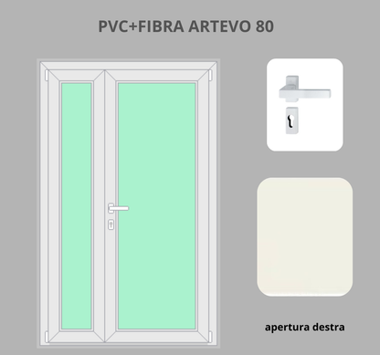 Portoncino PVC + FIBRA 2 ante
