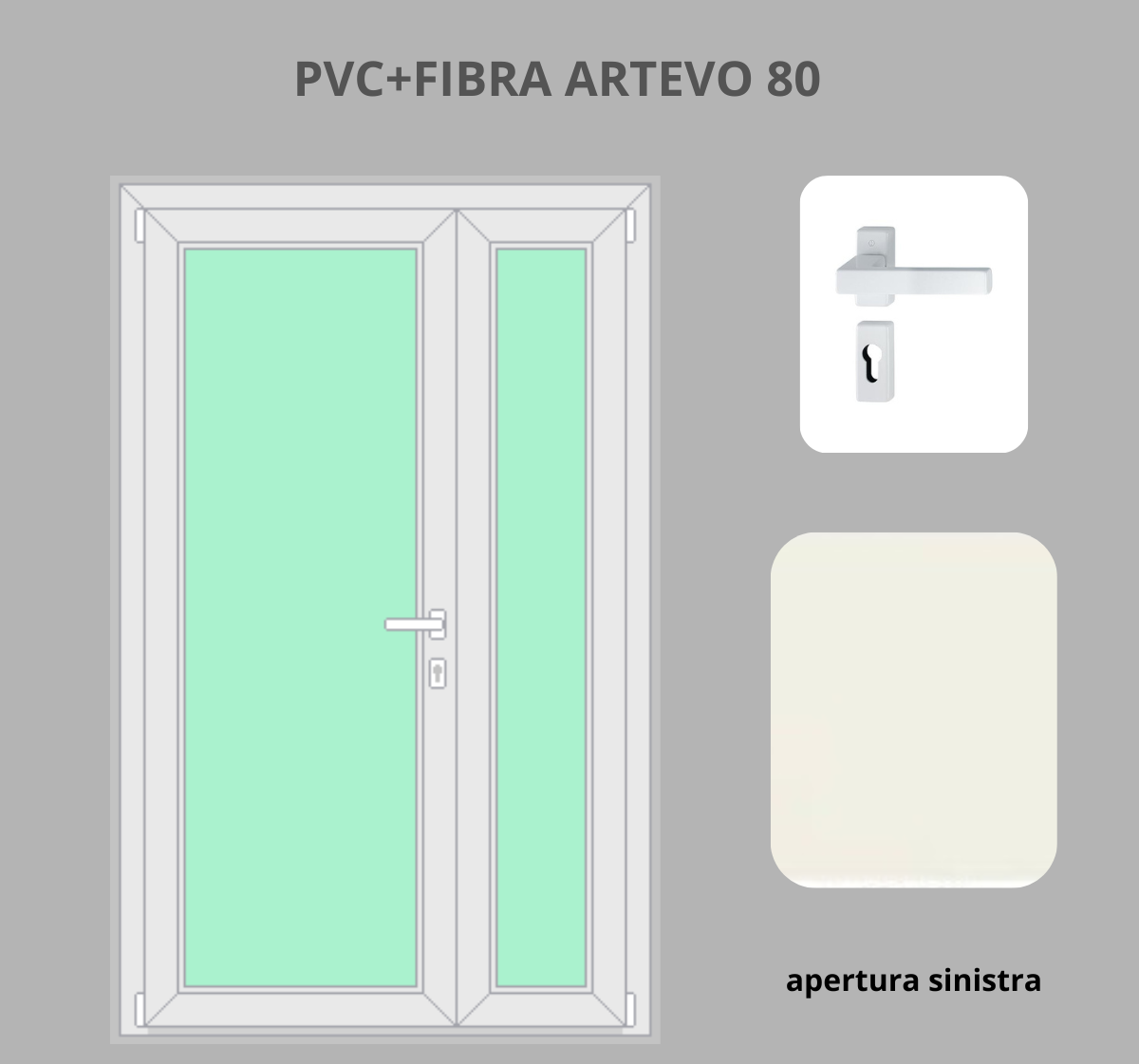 Portoncino PVC + FIBRA 2 ante