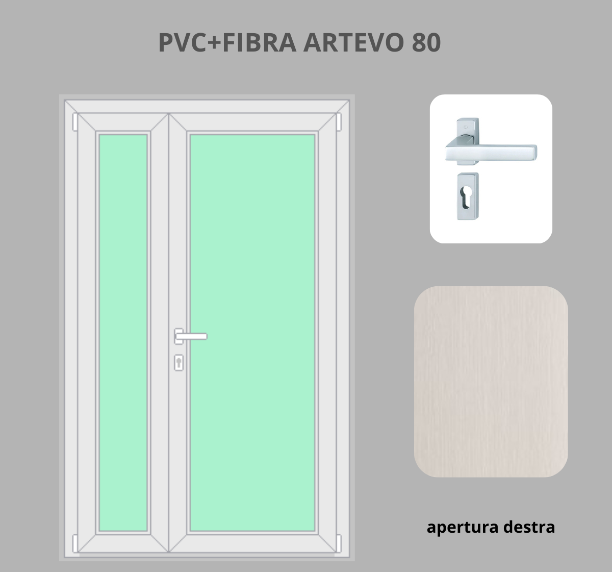 Portoncino PVC + FIBRA 2 ante