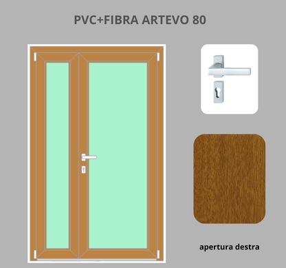Portoncino PVC + FIBRA 2 ante