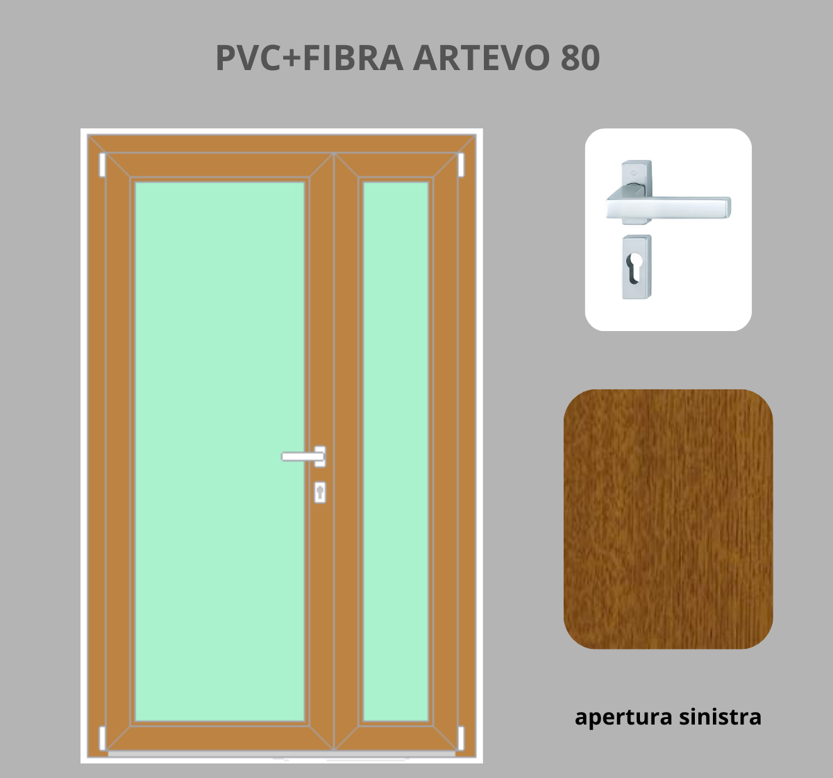 Portoncino PVC + FIBRA 2 ante