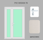 Portoncino PVC 2 ante