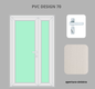 Portoncino PVC 2 ante