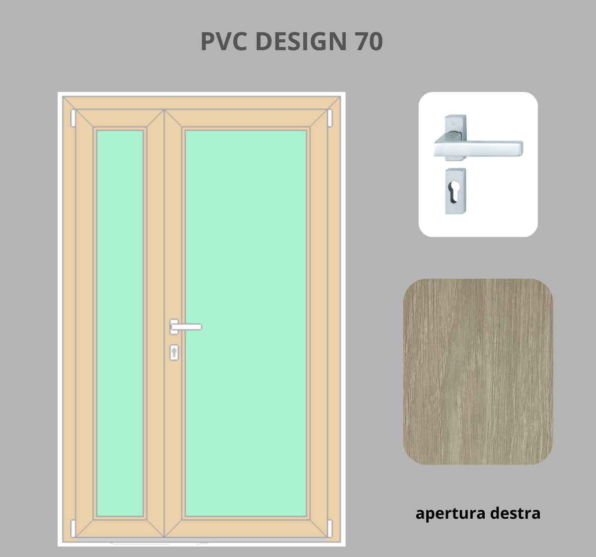 Portoncino PVC 2 ante