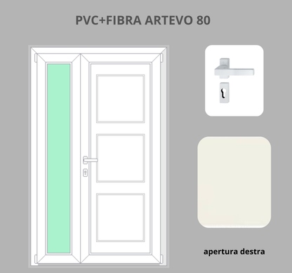 Portoncino PVC + FIBRA 2 ante