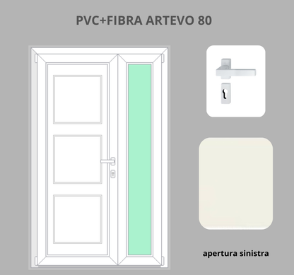 Portoncino PVC + FIBRA 2 ante