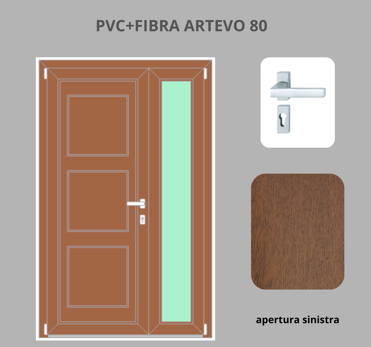 Portoncino PVC + FIBRA 2 ante