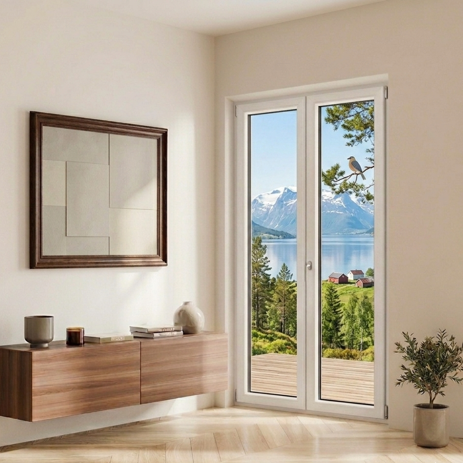 Portafinesta PVC + FIBRA 2 ante